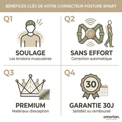 Correcteur Posture Smart Capteur Vibrant — benefits grid