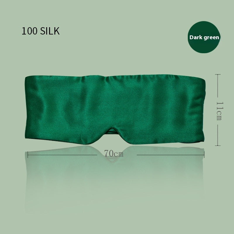 Masque de Nuit Soie Naturelle Anti-Lumière Omorian Sleep — Vert