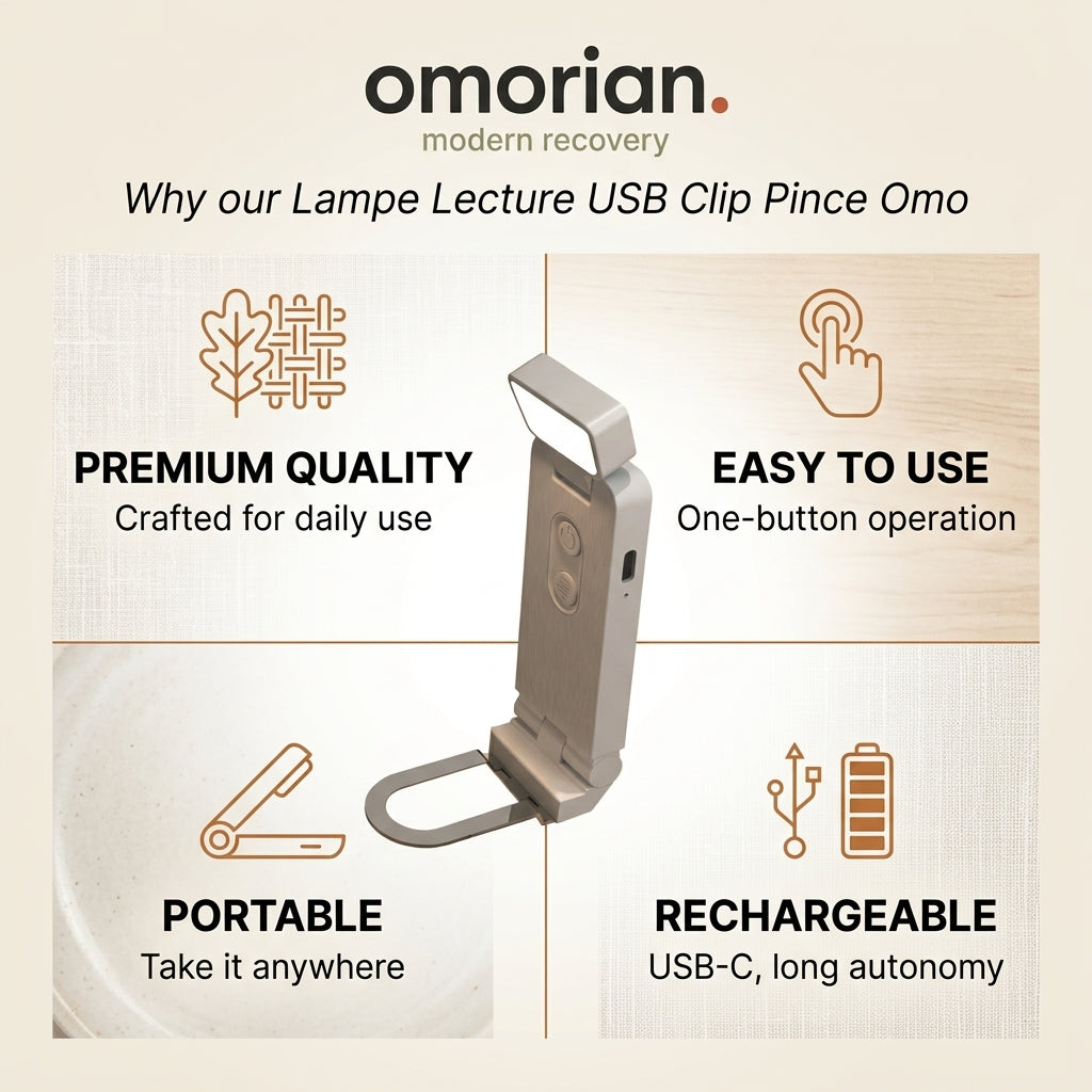 Omorian Reader USB Clip Reading Lamp