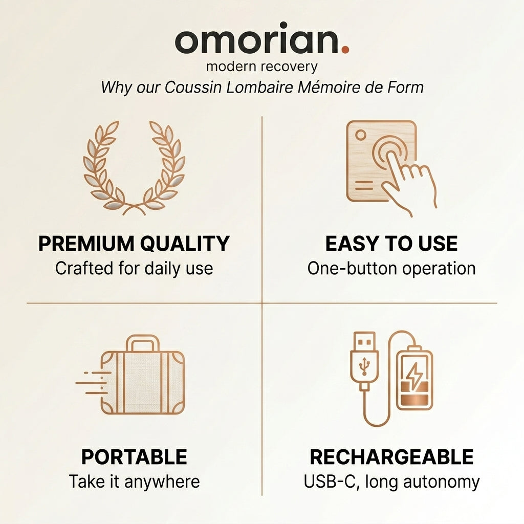 Lendenkussen Traagschuim Bureau Omorian Lumbar