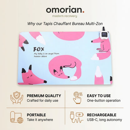 Tapis Chauffant Bureau USB Multi-Zones Omorian Warm