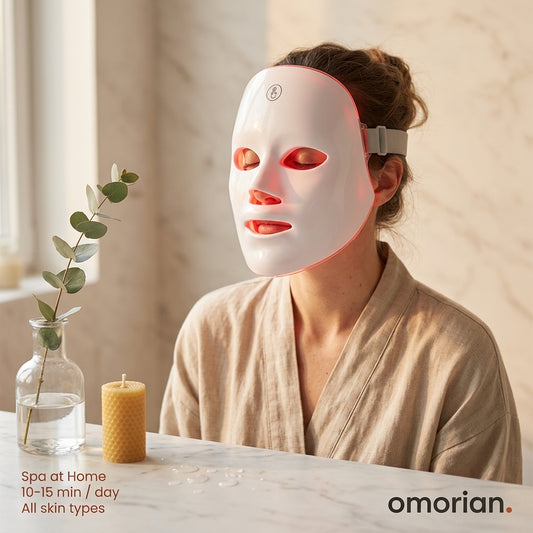Masque LED Thérapie Lumière Rouge Omorian Glow