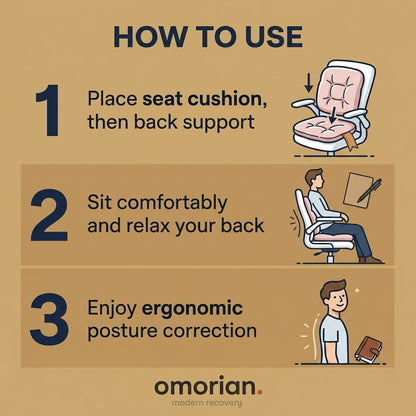 Omorian Recover Integrated Office Backrest Cushion